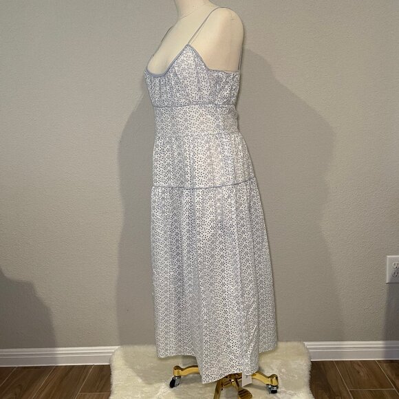 Doen Benoit Midi Length Dress, Light blue and white, size XXL - Picture 2 of 7